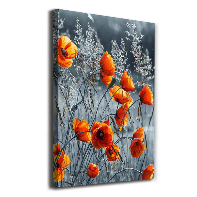 Field Poppies - Wrapped Canvas Print