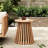 Round Table In Wood For Outdoor Backyard And Lawn - Rustic Style, Quick Setup Side Table, Suitable Patio Poolside Stable Structure, 81.12Lbs Capacity-838046699