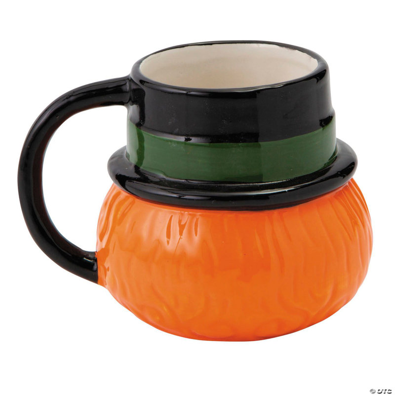 3 3/4 po x 3 1/2 po 12 oz. Tasses en céramique à motif de lutin de la Saint-Patrick - 4 pièces