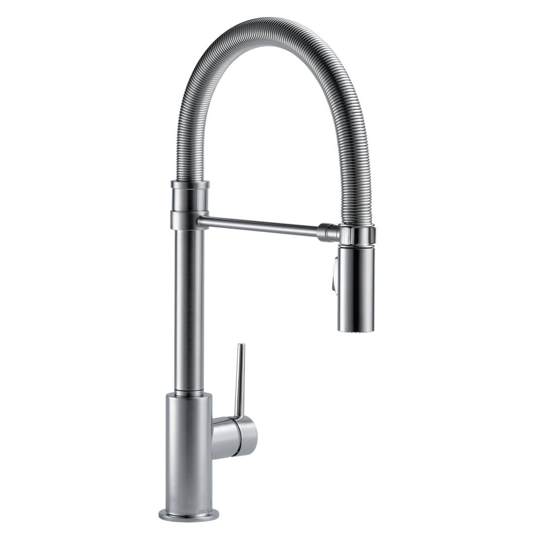 Trinsic Pull Down Sprayer Kitchen Sink Faucet, Pro Commercial Style Pull Down Kitchen Faucet Delta