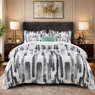 Microfiber Abstract Duvet Cover Set