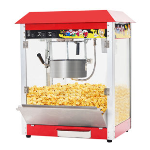 Machine à maïs soufflé, bouilloire de 10 onces, machine à maïs soufflé de comptoir de 1300 W pour 48 tasses par lot, machine à maïs soufflé de cinéma avec commande à 3 interrupteurs, 2 cuillères 1 tasse