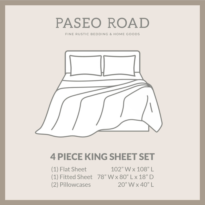 Ensemble de draps Arrow Modern, Drap-housse pour très grand lit avec 1 taie d'ore