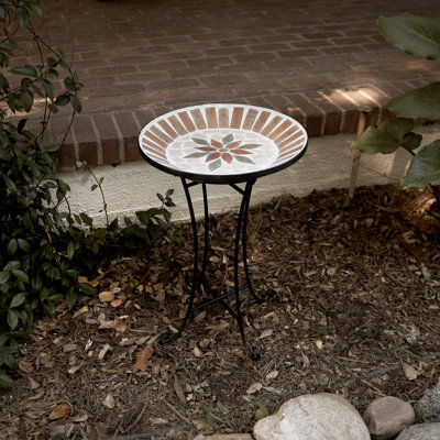 Ulus Glass Mosaic Birdbath