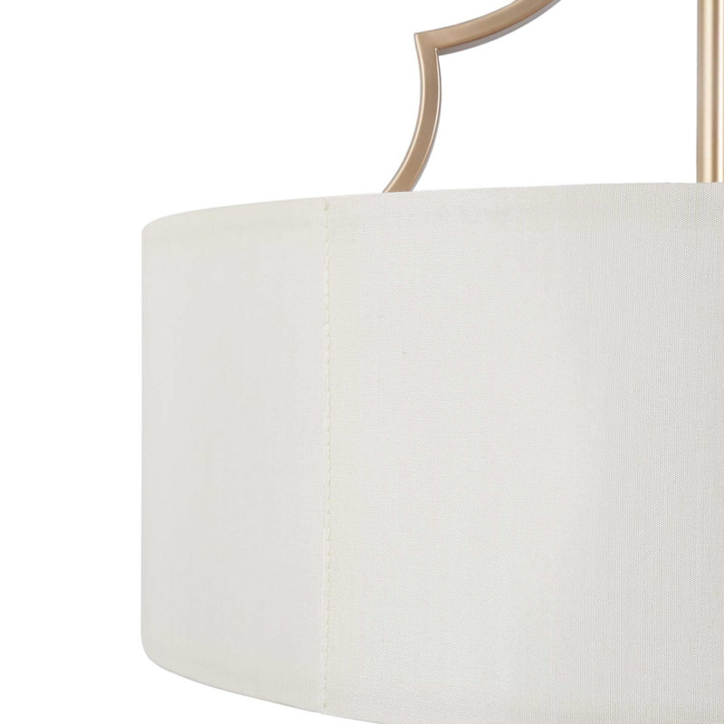 Lustre tambour 3 lumières à abat-jour Lidia
