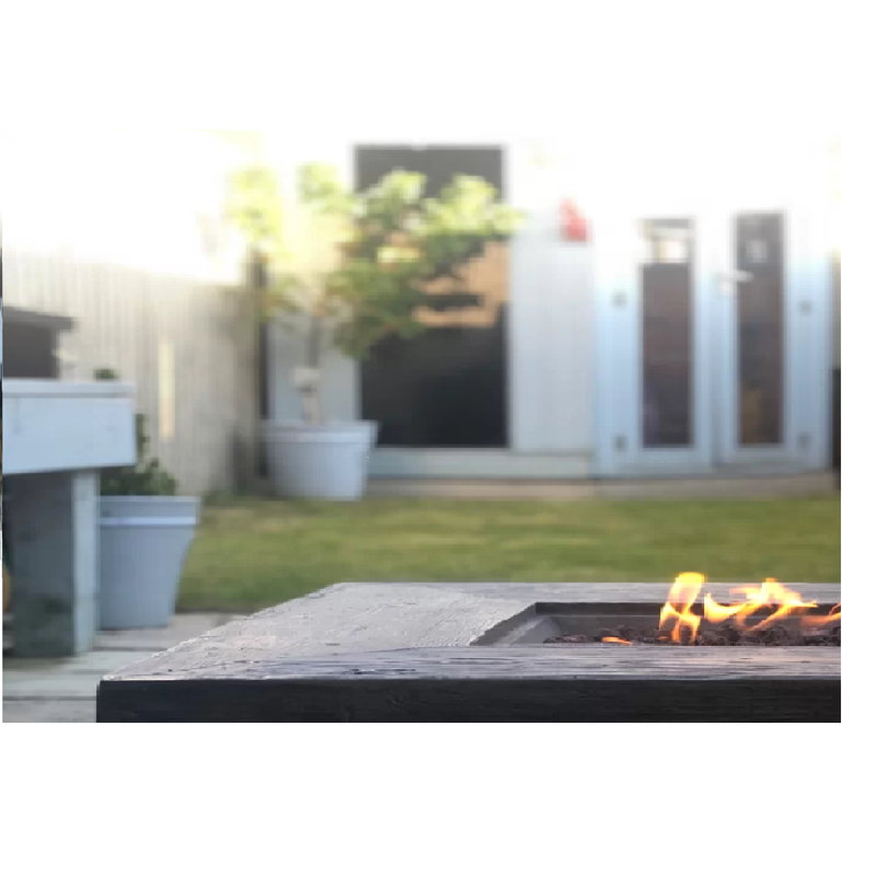 Outdoor Garden Propane Gas Fire Pit Low Table Burner Patio Furniture Heater with LavaRocks & Cover