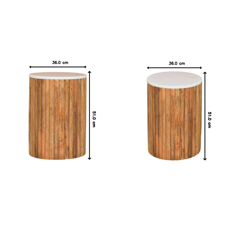 Solid Wood Frame End Table