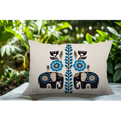 Coussin lombaire réversible intérieur / extérieur Jadi Elephant