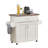 Techni Home Deluxe Mobile Kitchen Island Cart With Water Resistant Top, Storage Cabinets With Adjustable Shelves, And Towel & Spice Rack