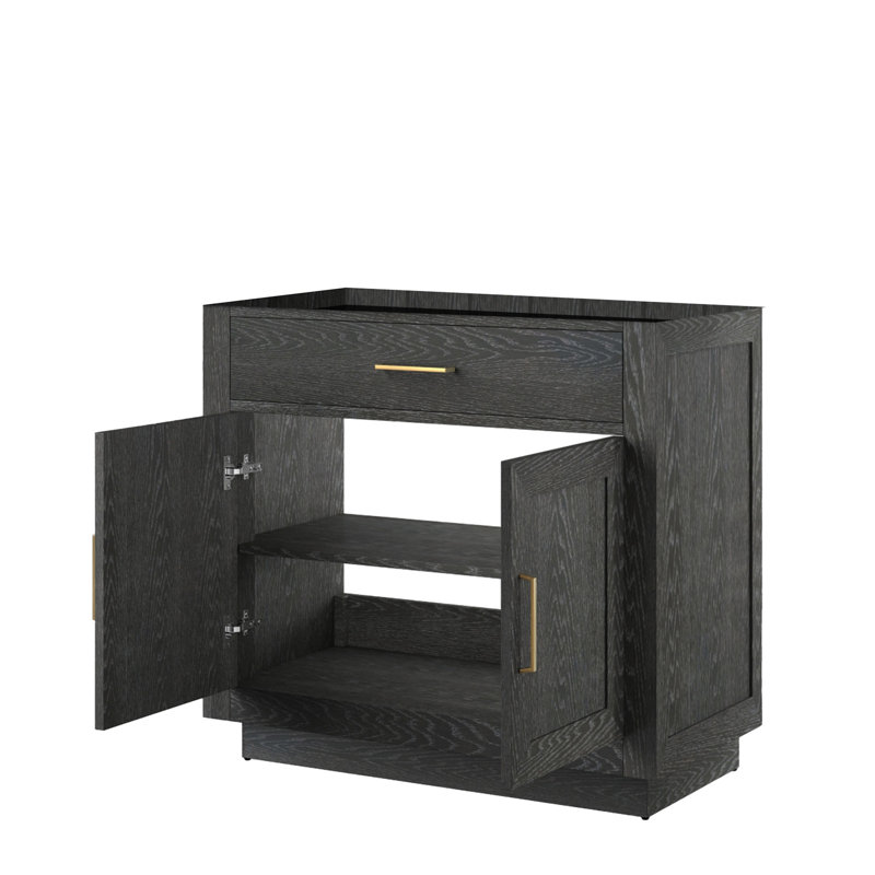 Meuble-lavabo simple en chêne noir 36 po X P 22 po D