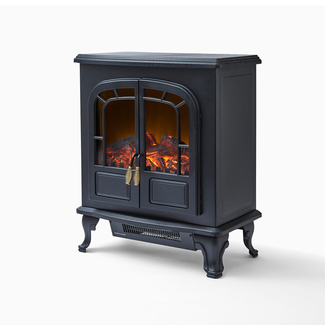 Warmlite Wingham Log Effect Stove Fire with Realistic LED Flame Effect, Adjustable Thermostat 2000W