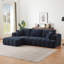 Canapé modulaire surdimensionné en L Chenille-118377363-118377366