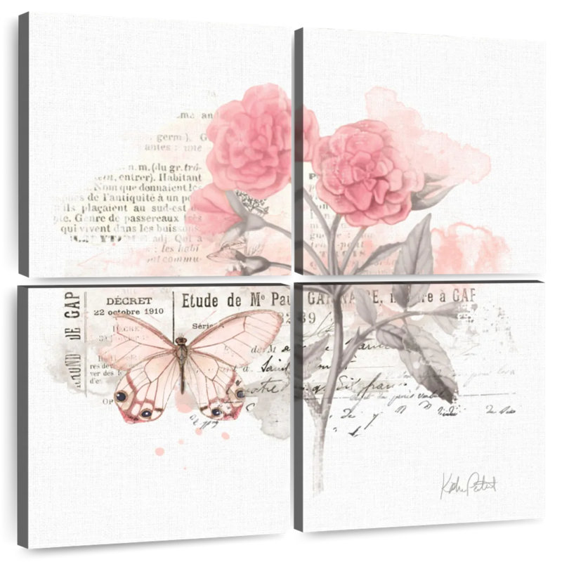 Harnek journée ensoleillée I - rose, H 18 po x l 18 po
