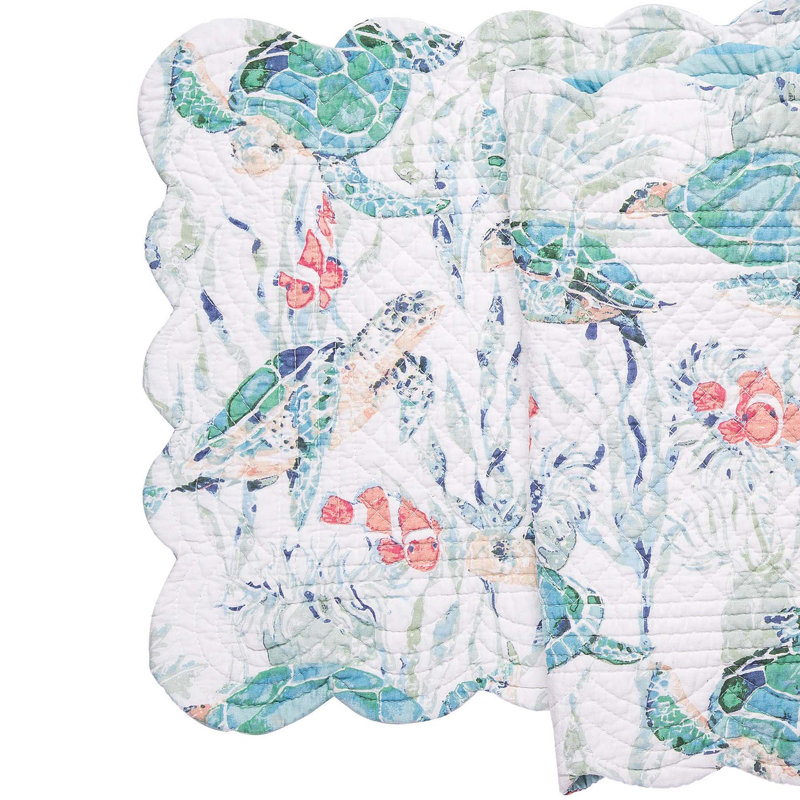 Abdulai Sea Turtle Cove Cotton Table Runner