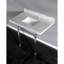 Comptoir de meuble-lavabo en marbre Carrara de 36 po avec pieds en acrylique transparent Kingston (8 po, 3 trous) Kingston Brass Templeton-29273390