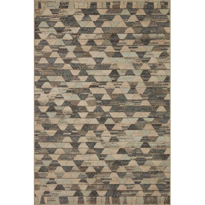 Triangle Patterned Woven Base Carpet In Coffee Tones