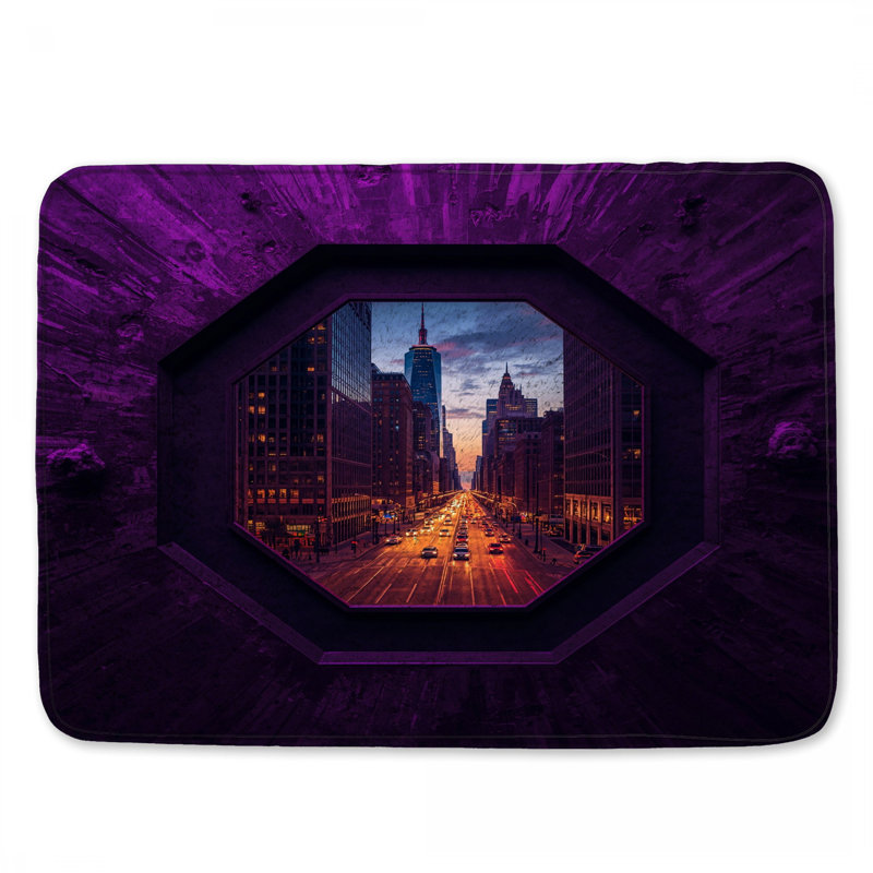 Tapis de bain City Skyline, L 24 po x L 17 po