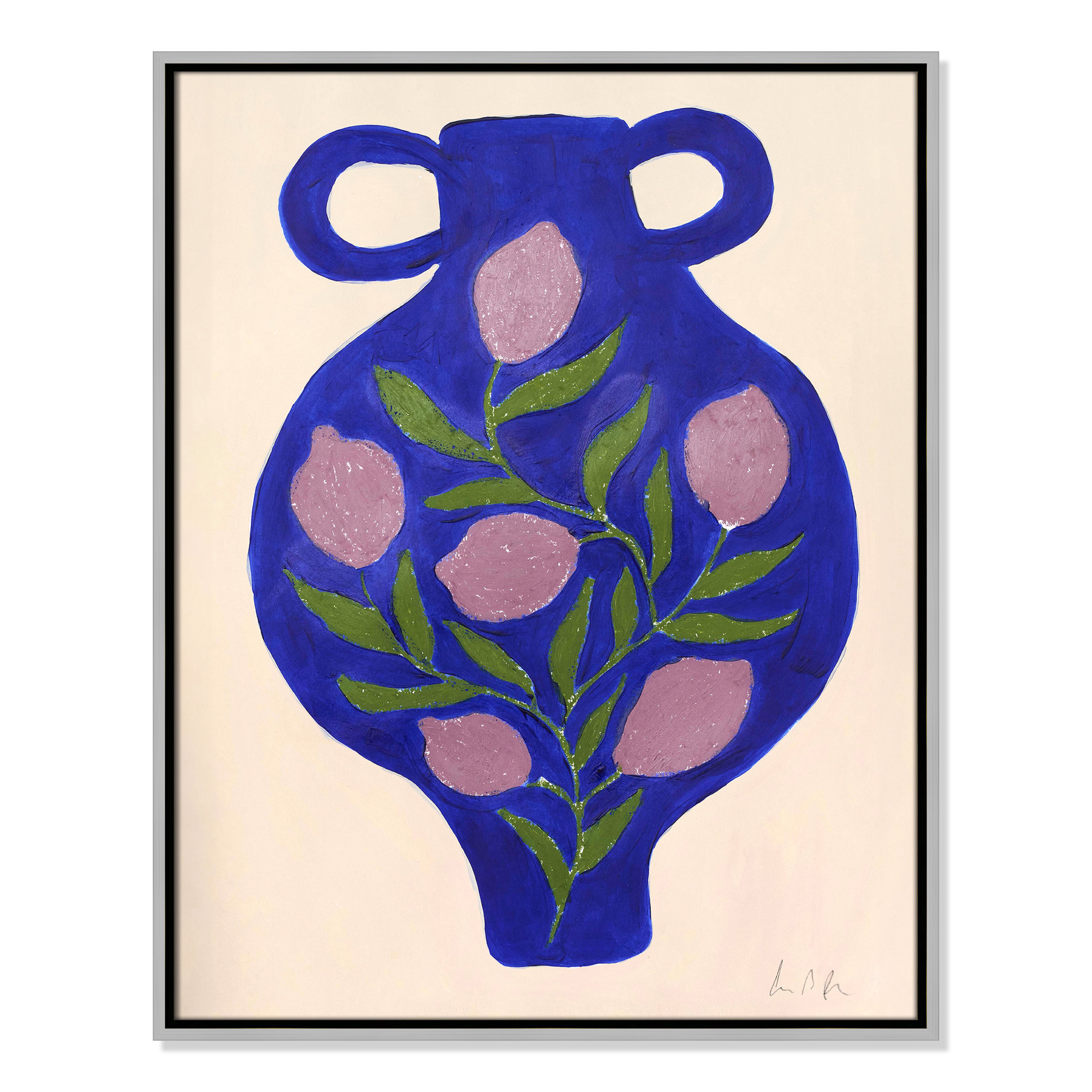 Vase No. 03 Print by Camilla Bergqvist, 29.5" H x 23.5" W, Silver