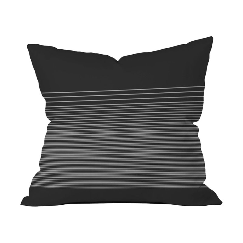 Matt Leyen Gradient Dark Outdoor Throw Pillow, Black/Gray