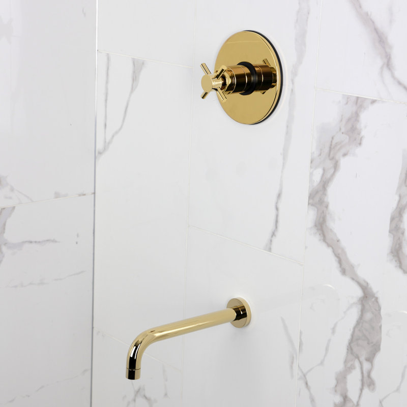 Kingston Brass Concord Single-Handle Pressure Balanced Tub Faucet, Polished Brass