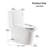 1.1/1.6 GPF Extended Comfortable Height Ultra Quiet Floor Standing Integrated Toilet, Ceramic Material, White