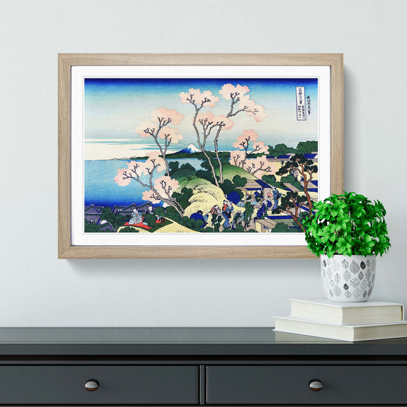 Goten-Yama Hill, Shinagawa on the Tokaido by Katsushika Hokusai - Picture Frame Painting Print, 27cm H x 36cm W x 2cm D