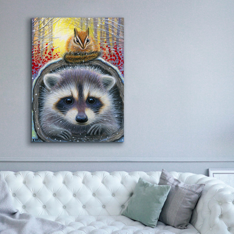 Epic Graffiti 'Snowflake Buddies' by Bridget Voth, " Snowflake Buddies " Print, 54" H x 40" W x 1.5" D