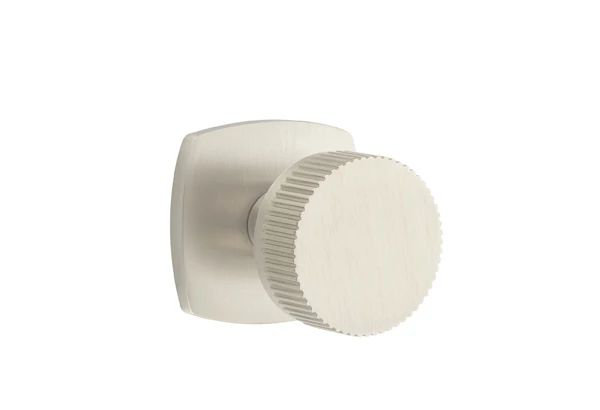 Mortaise d'intérieur Select Select avec rosette urbaine moderne et tige conique, bouton droit (LH), Nickel satiné