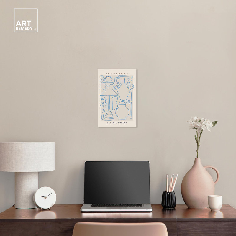 Art Remedy Prehistoric Modern Lab Canvas Nude Portrait Wall Art by Art Remedy
