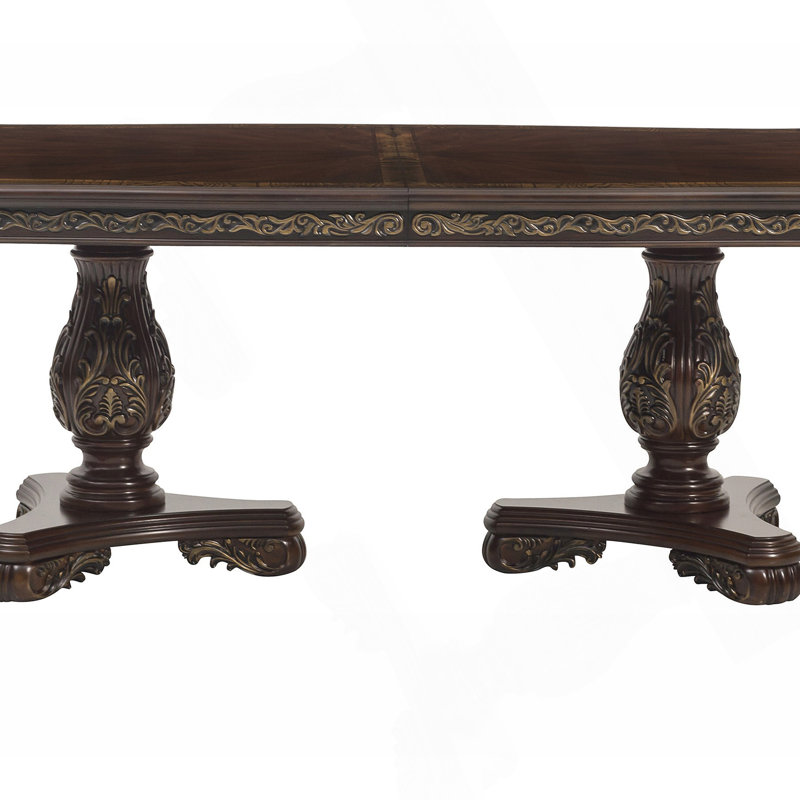 Magnifique table de salle à manger rectangulaire de conception traditionnelle 1pc