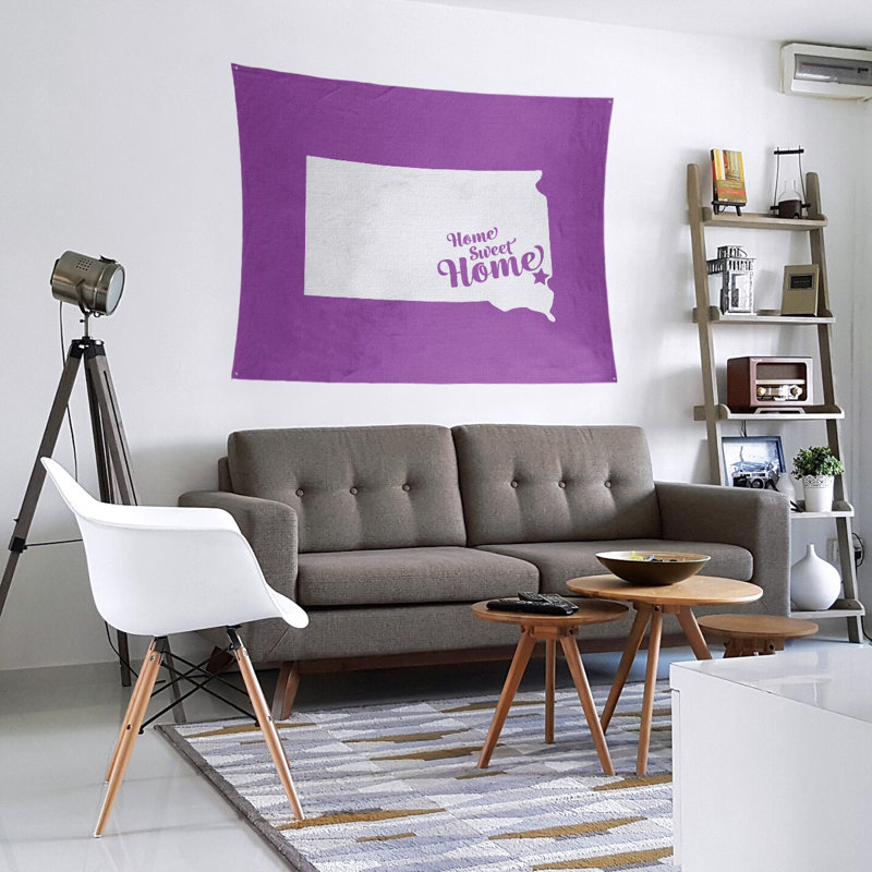 Tapisserie Home Sweet Sioux, H 60 po x l 51 po, Violet