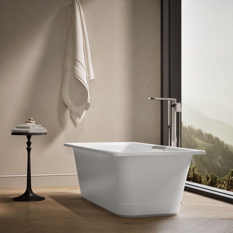 Volute 63 In. X 28-3/8 In. Freestanding Bath With Base