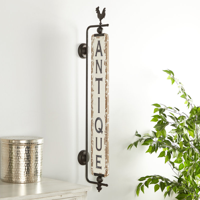 Décoration murale en bois et métal
