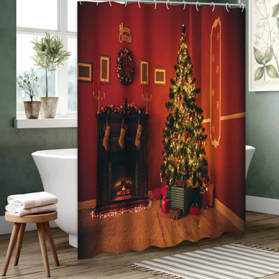 Clear Waterproof Shower Curtain, Shower Curtains for Bathroom with 12 Hooks
