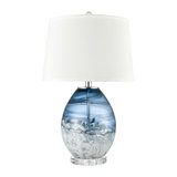 Lampe de table 25 po bleu / blanc Trinie