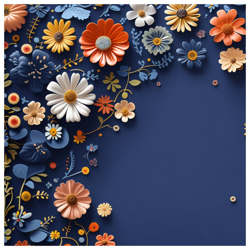 Jeté Floral, L 50 po x H 60 po