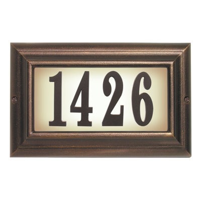 Plaque d'adresse murale 1 ligne Edgewood