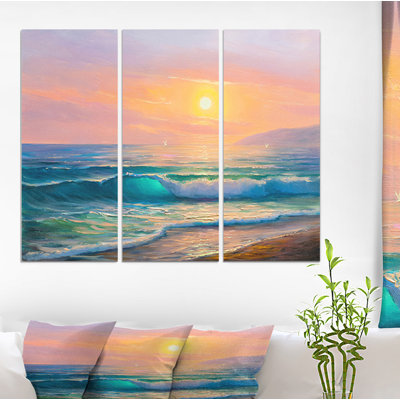 " Sunset View At The Sea " 3 - Pieces