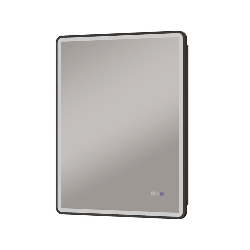 24 In. W X 30 In. H Lighted Recessed Or Surface Mount Medicine Cabinet With Mirror, Anti-Fog, Adjustable Shelves & Dimmable Front LED Lighting For Small Bathrooms And Modern Homes – Left Door