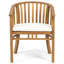 Ensemble repas d'extérieur en bois d'acacia 6 places avec coussins, finition et crème
