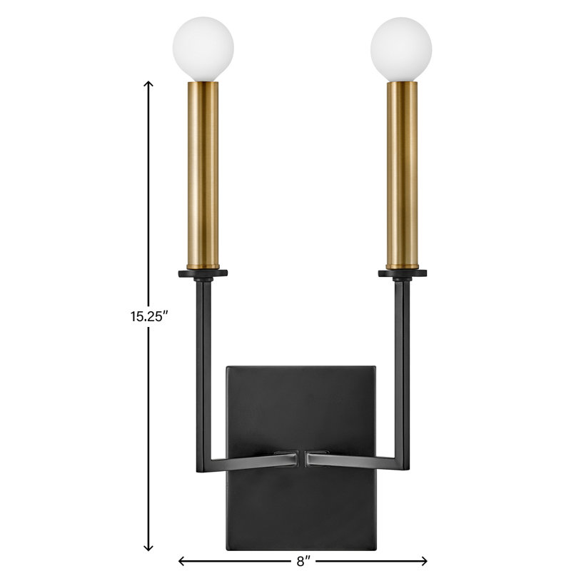 Lazlo 2-Light Two-Tone Candle Wall Sconce