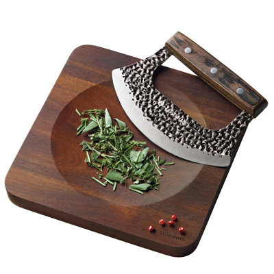 Mincer Herb Chopper & Board (Chopper: 6.7 X 4.3  Board: 7.8 X 7.8)