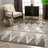 Lakel Minas Distressed Geometric Diamond Pattern Power Loom Grey Area Rug-49775224