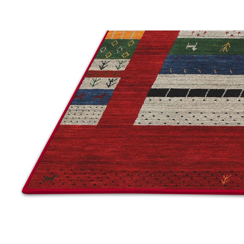 Tapis marron / vert Sati, Rectangle 5 pi x 7 pi