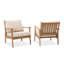 Ensemble de conversation pour patio en bois massif 5 personnes Weslyn-321248727