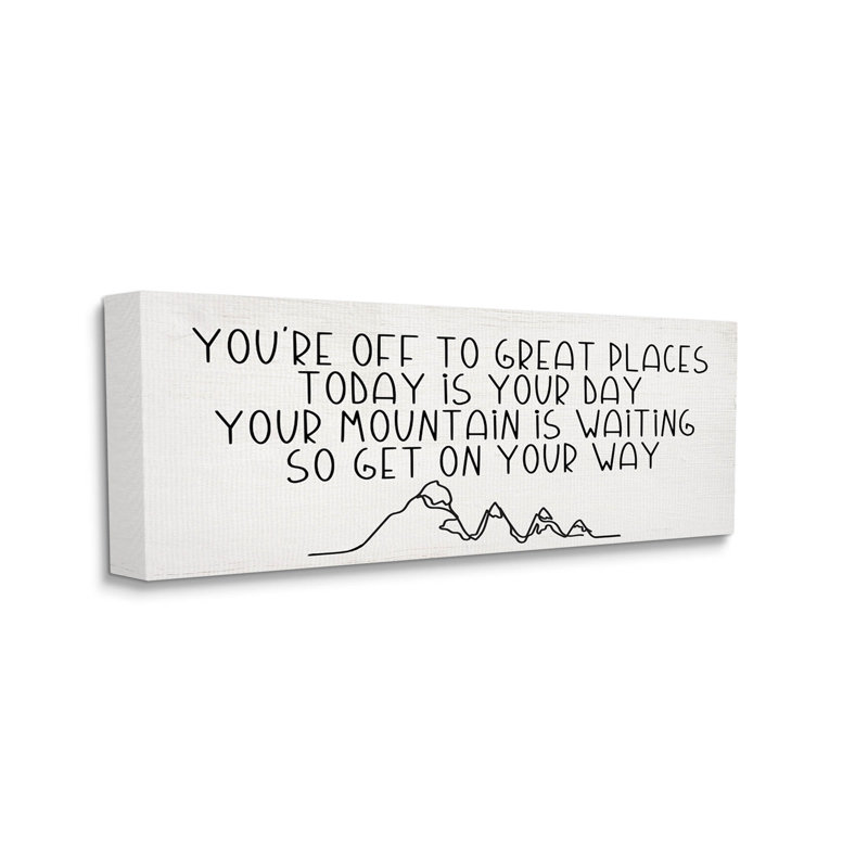 "Inspirational Today Is Your Day", art mural sur toile par Lil 'Rue, H 17 po x l 40 po x P 1,5 po
