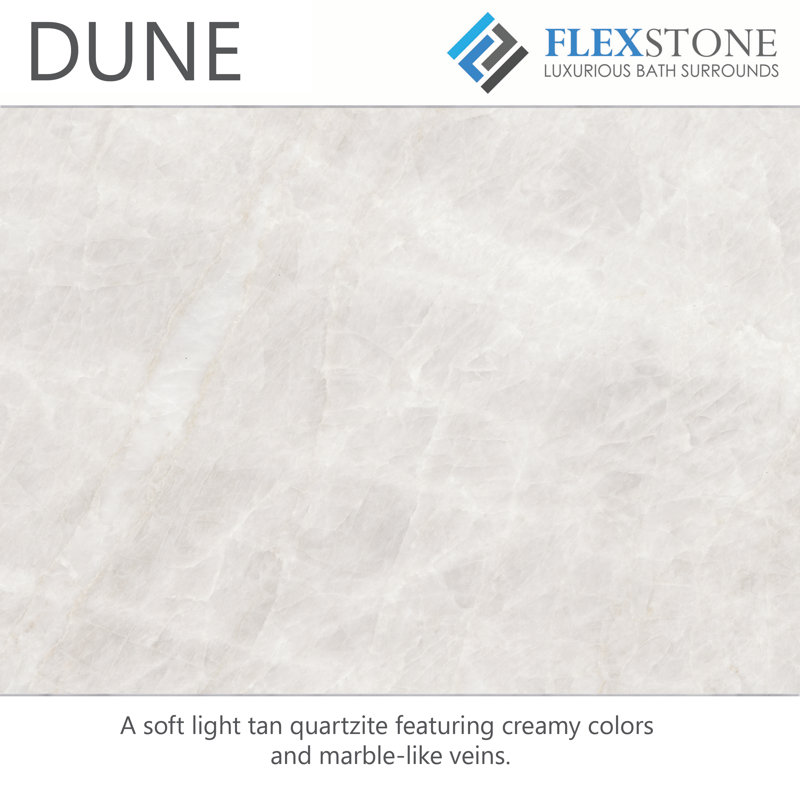 FlexStone® 60"W x 32"D Alcove Shower Base with Right Drain in Oyster, Oyster