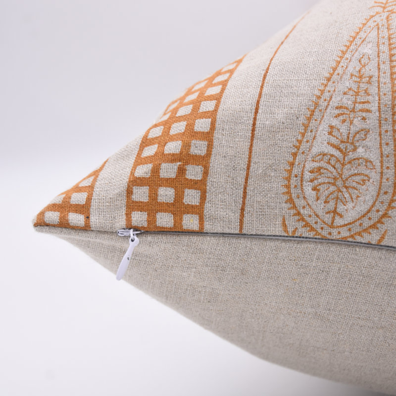 Floral Linen Outdoor Pillow Cover, 18" x 18"