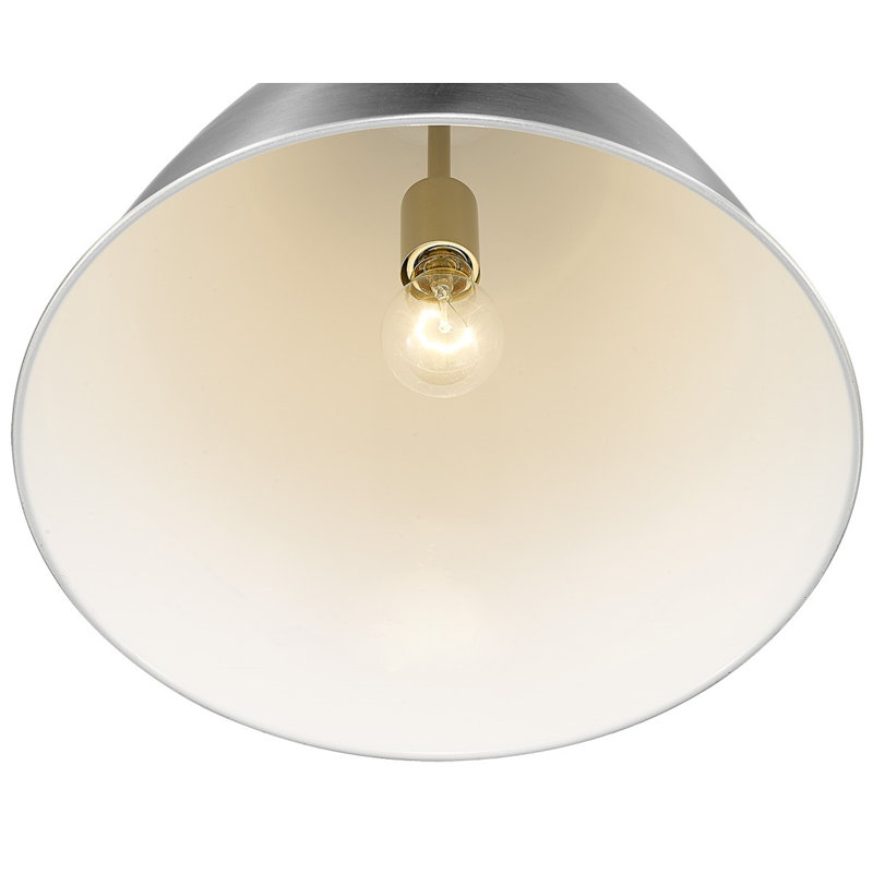 Feldt 1 - Light Single Pendant, Nickel, 10" H x 12" W x 12" D