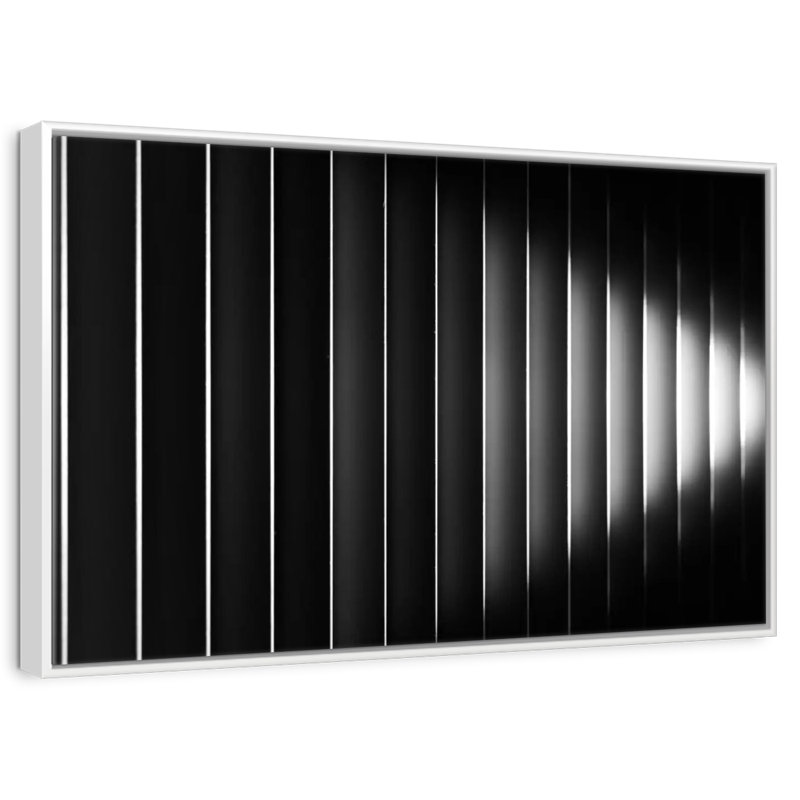 Bublitz Blinds, Floating Frame White, 25" X 17"